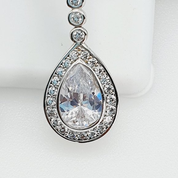 "925 Sterling Silver Cubic Zircon Earrings, UU1P7A7023 - Picture 5 of 11